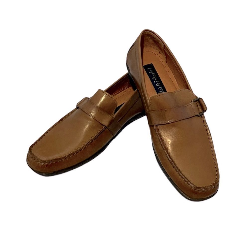Men’s Giorgio Brutini Le Glove Brown Leather Driving Loafers Size 10 NWOT